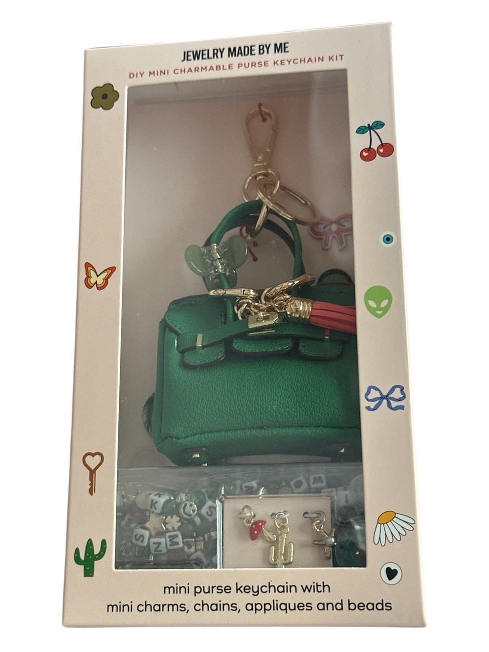 Mini Fashion Designer Purse Keychain Bag Charm - Green DIY Kit